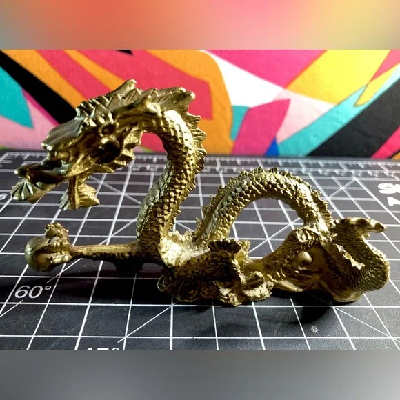 Brass Collectible Dragon Statue | Luck Dragon - Picture 7 of 16